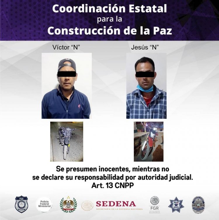 Cuatro sujetos fueron capturados por posesión de vehículo robado