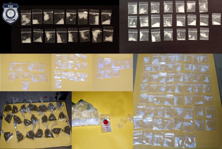 Dos detenidos, armas y drogas decomisadas en tres cateos en Zacatepec