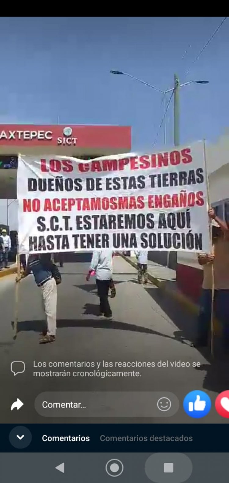 Se manifiestan ejidatarios en la caseta de La Pera-Cuautla