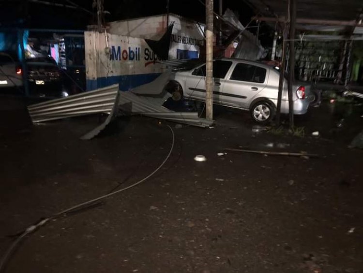 Una tromba causó daños en Tepalcingo