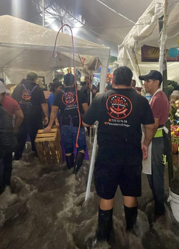 Nuevo golpe a comerciantes del H. Galeana, ahora propinado por la lluvia