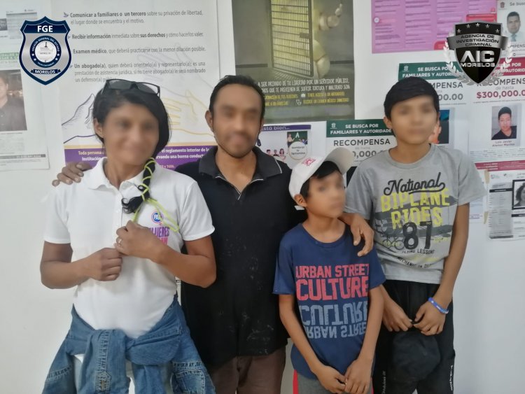 Se reportó a familia desaparecida en E. Zapata; apareció sin daños en Temixco