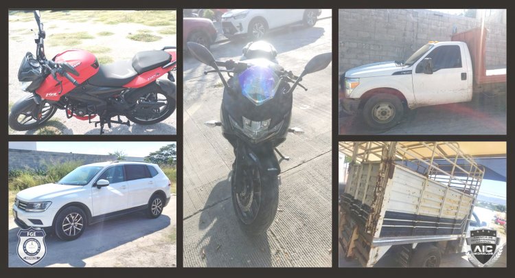En operativos en nueve municipios, se recuperaron once autos robados
