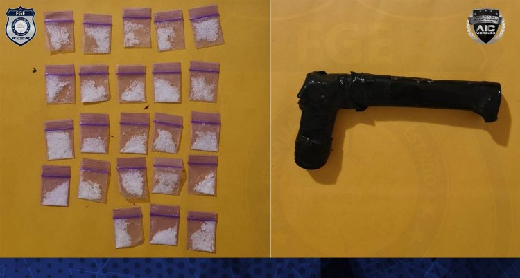 Con 23 bolsas de supuesto cristal fue capturado en Tlaquiltenango