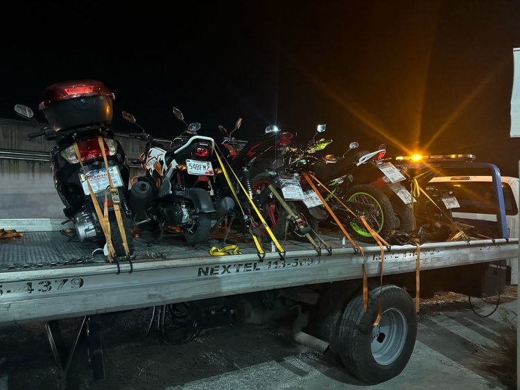 Hubo detención de 56 personas  en la capital y motos aseguradas