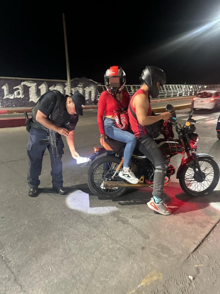 Hubo detención de 56 personas  en la capital y motos aseguradas