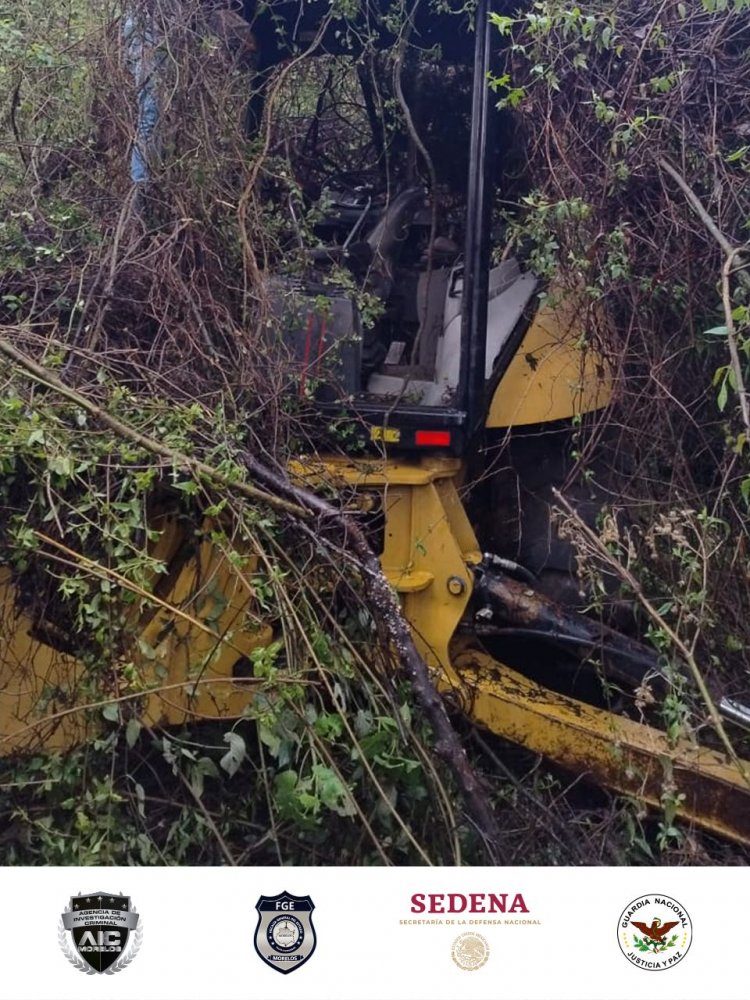 De entre mucha maquinaria robada, recuperan apenas retroexcavadora