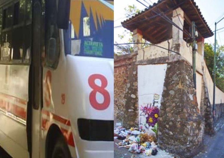 Se estampó una Ruta Ocho en la barda del Jardín Borda