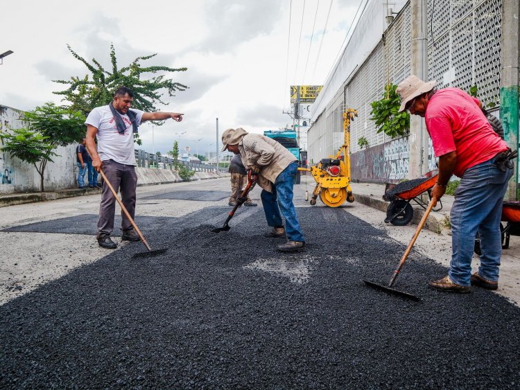 Avanza el programa de bacheo en Cuernavaca