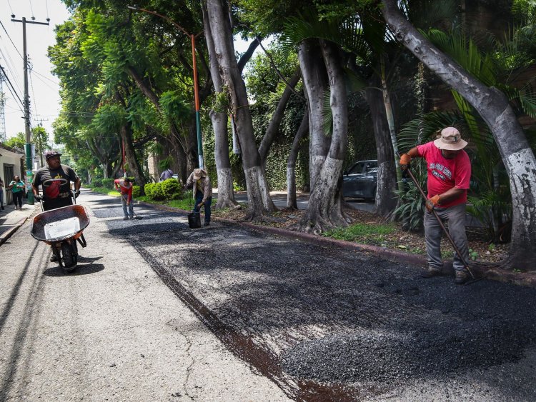 Avanza el programa de bacheo en Cuernavaca