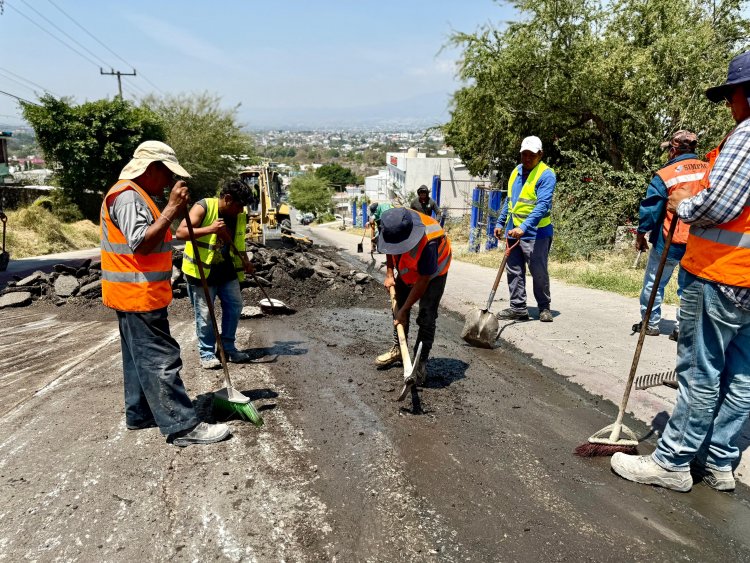 Comenzó ayuntamiento de Jiutepec la rehabilitación de Subida a Tamoanchan