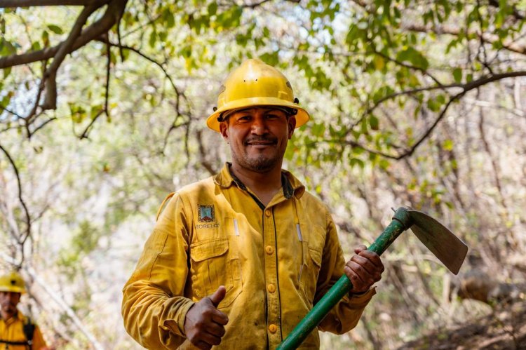 Gran reconocimiento de la gobernadora  a quienes abatieron incendio en Tepoz