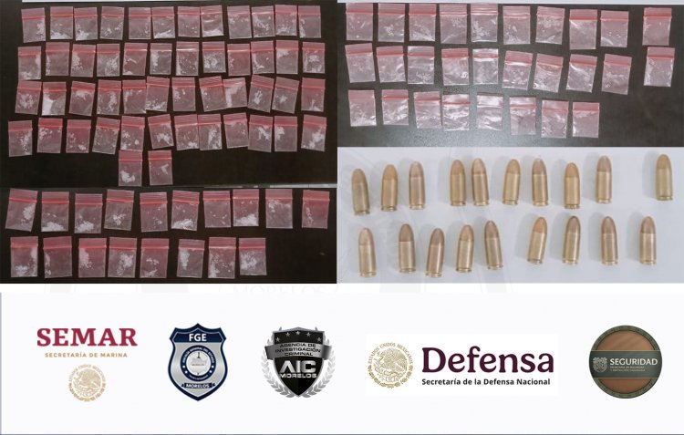 Operativo en Coatetelco arroja detención de adolescente y dos adultos con armas de fuego y probable droga