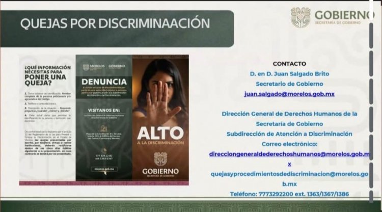 En atención y no discriminación se capacitó a personal de Tlayacapan