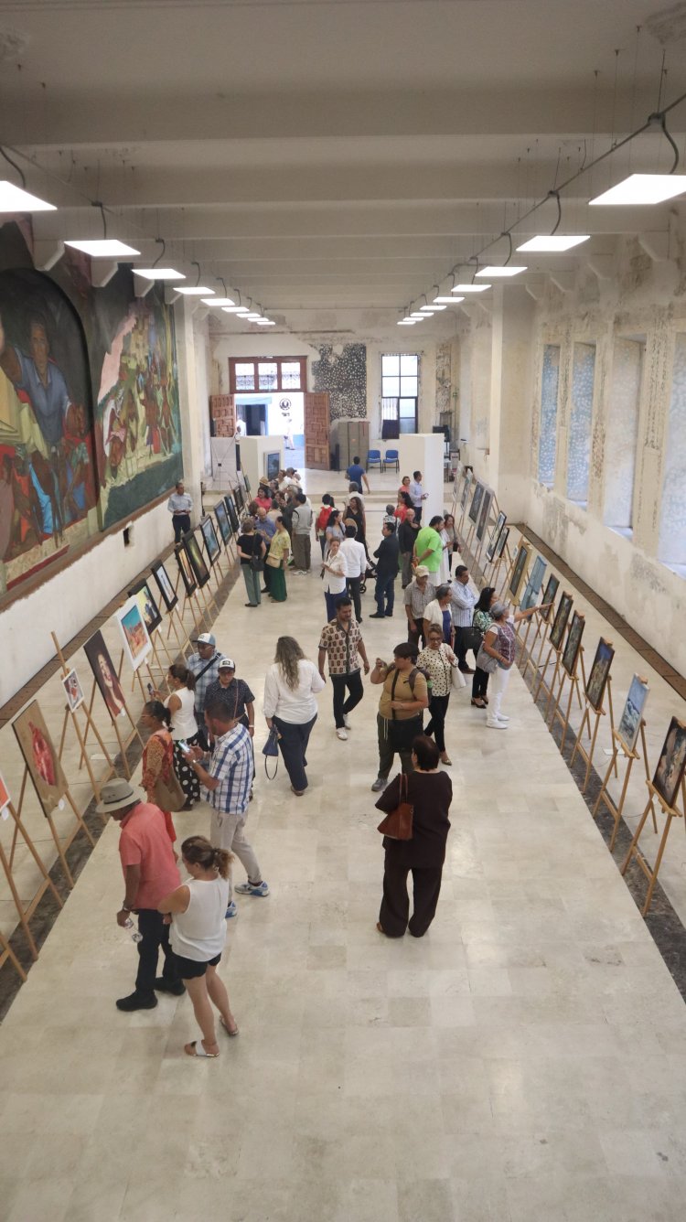 Presentaron la expo "Nueve  miradas a través de la pintura"