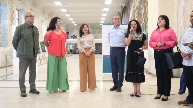 Presentaron la expo "Nueve  miradas a través de la pintura"