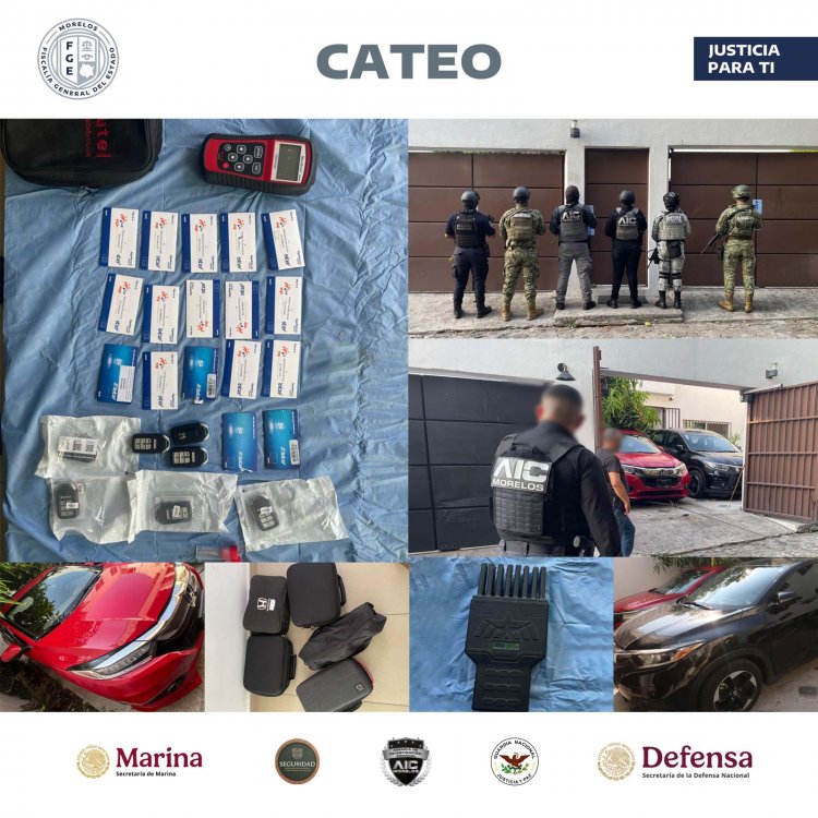 Duro golpe a una banda de  automóviles en Cuernavaca