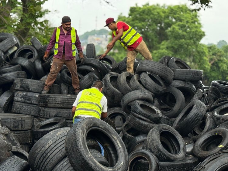 Jiutepec retiró más de mil 500  llantas de su centro de acopio