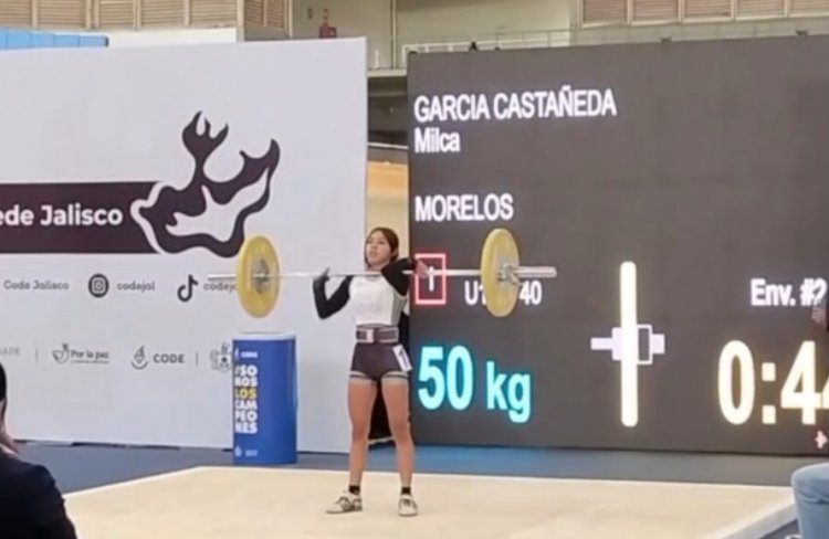 Oro y plata para la pesista morelense  Milka, en la olimpiada nacional 2025