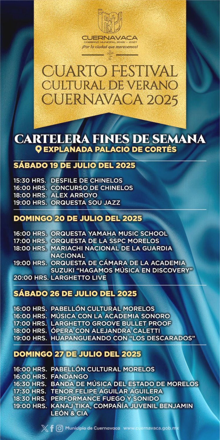 Cuernavaca invita a a todos avivir  el verano con arte música y tradición