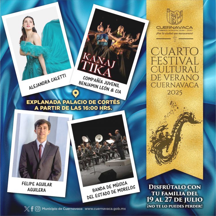 Cuernavaca invita a a todos avivir  el verano con arte música y tradición