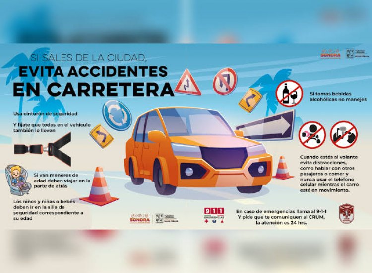 Llaman insistentemente a evitar incidentes carreteros