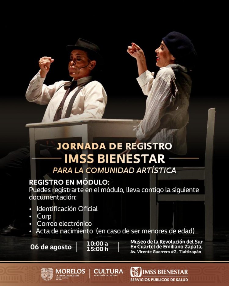 Abren registro a IMSS bienestar  en favor de artistas y creadores