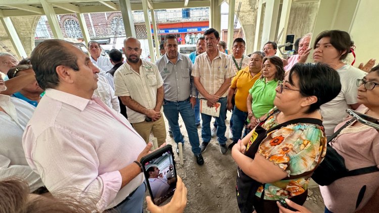 Continúa reconstrucción  en el mercado de Cuautla