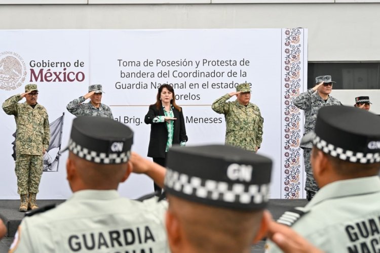 La gobernadora atestiguó toma de  posesión del nuevo titular de la GN