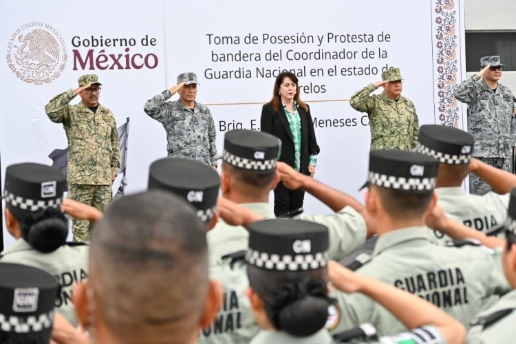 La gobernadora atestiguó toma de  posesión del nuevo titular de la GN