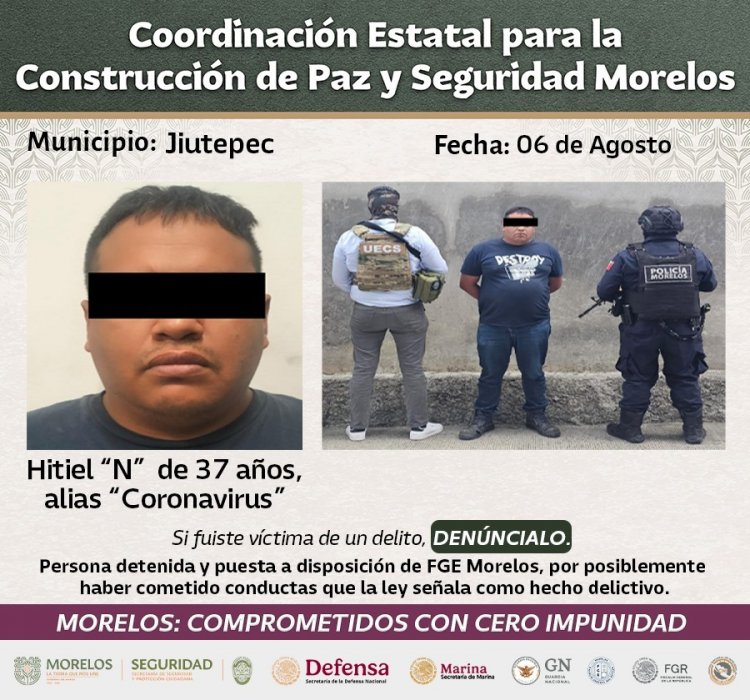 Se ha logrado capturar a integrantes de  grupos criminales de diversas regiones