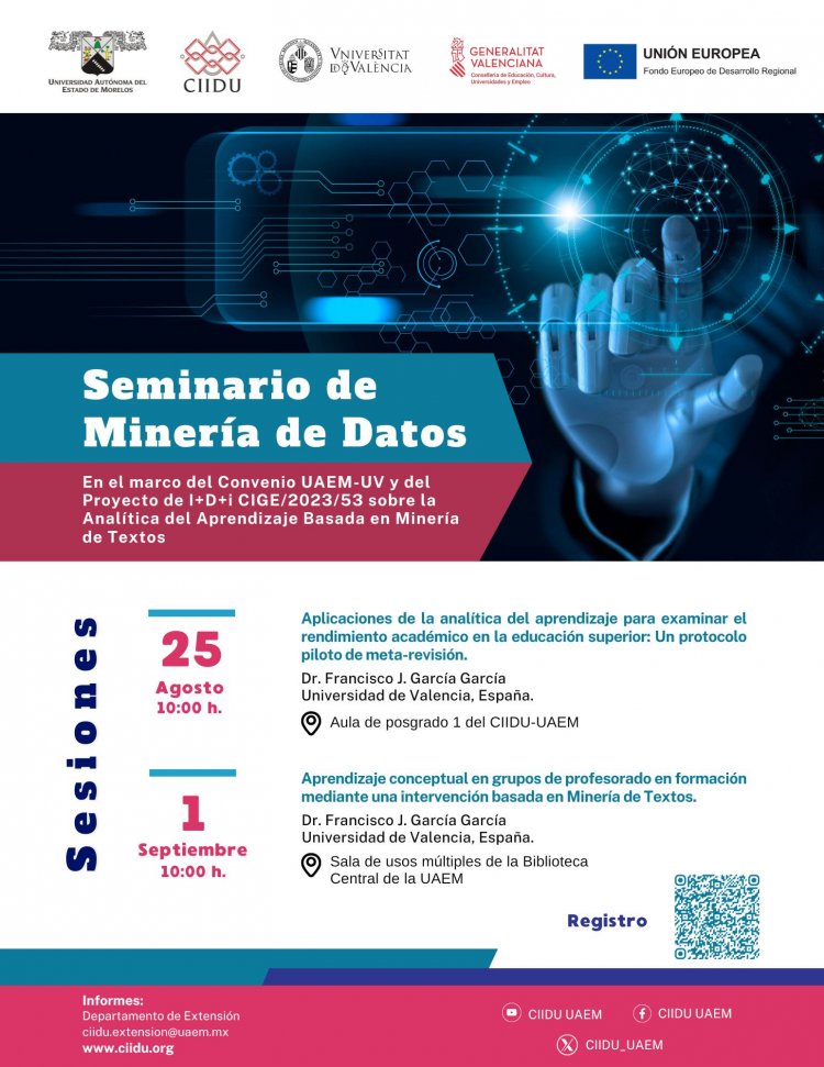 Se verificó seminario sobre minería  de datos y rendimiento académico
