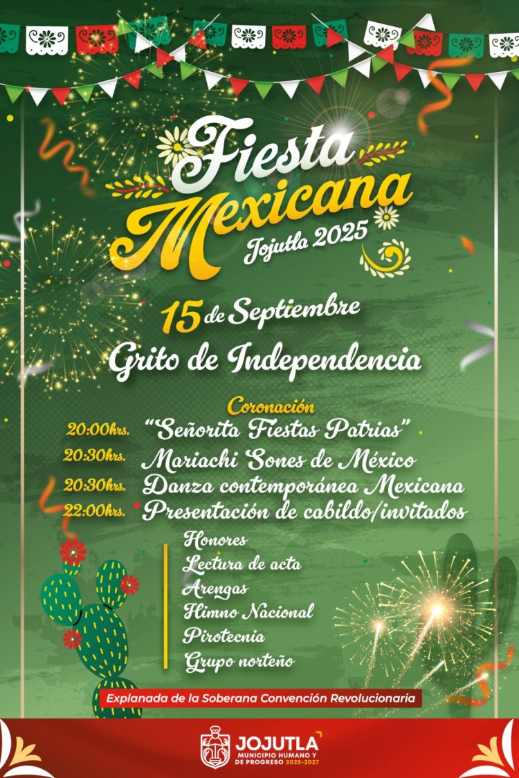 Jojutla, lista para celebrar las Fiestas Patrias 2025