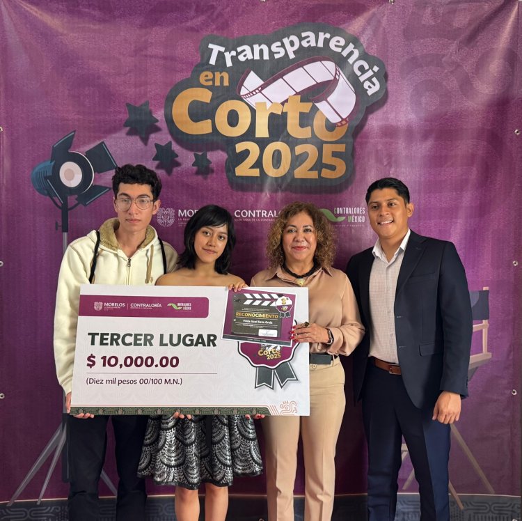 Reconocimientos en concurso  "Transparencia en Corto - 2025"