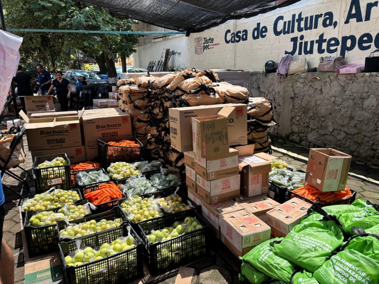 Hubo entrega de canastas alimentarias en Jiutepec