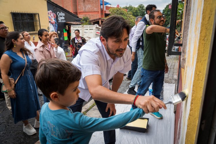 Arrancó en Tepoztlán el programa Rutas  Mágicas de Color, por el embellecimiento
