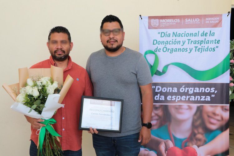 Reconocen a familias donadoras  de órganos y tejidos en Morelos
