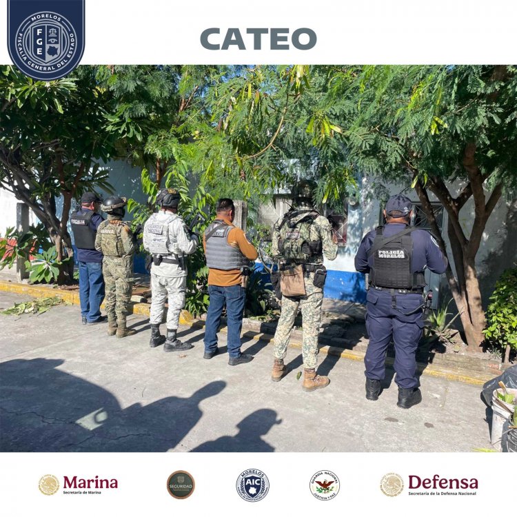 Catean domicilio relacionado  con drogas en Tlaquiltenango
