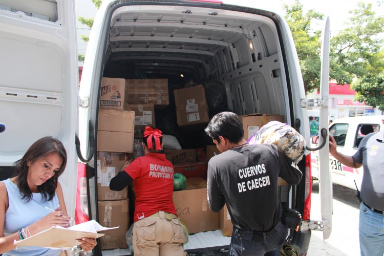 Jojutla envía 4.5 toneladas de  víveres a familias de Veracruz