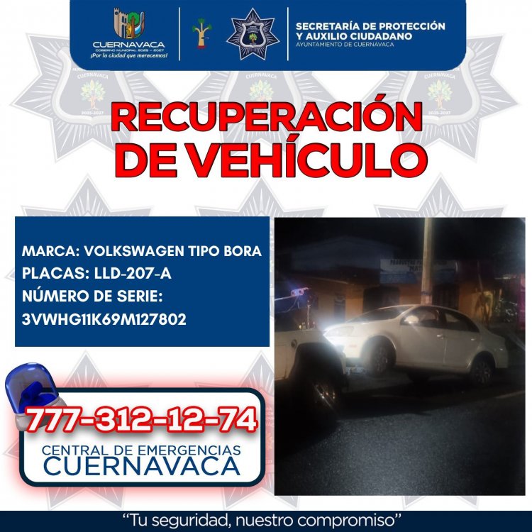 Robaron con violencia un Bora,  VW, pero pudieron ser detenidos