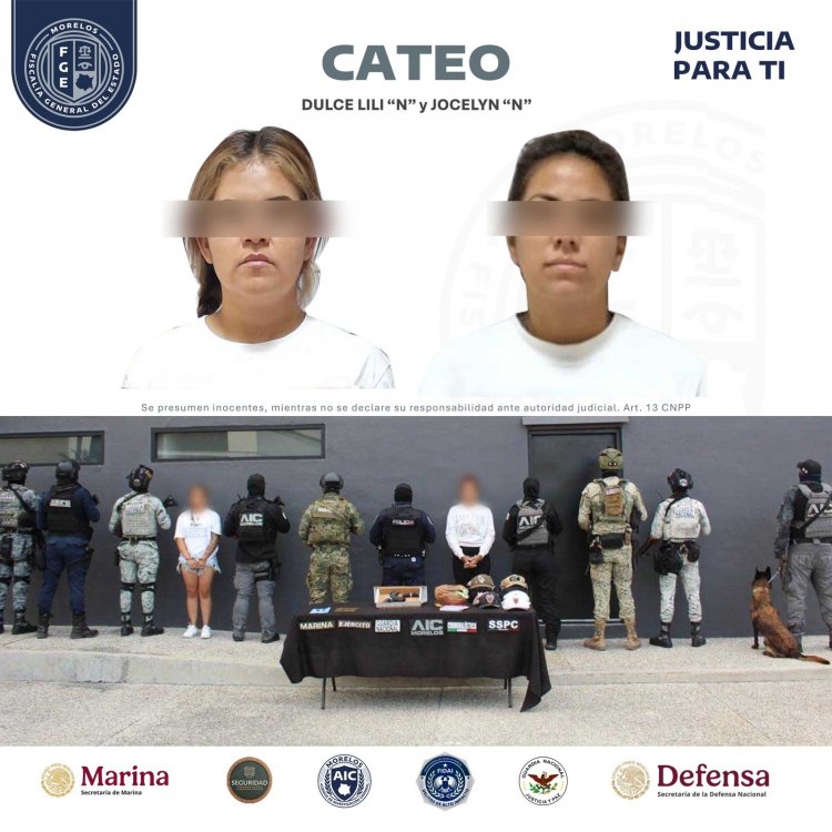 Realizaron operativos en Zapata y  Xochitepec; dos damas, detenidas