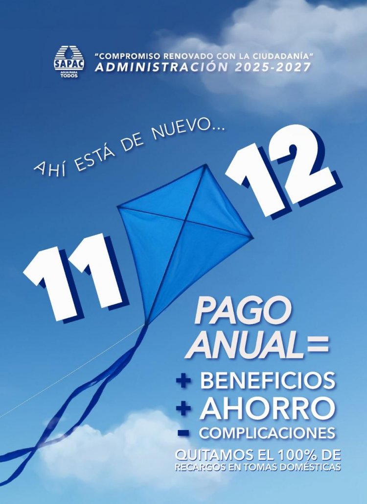 En marcha, el pago  anticipado de SAPAC