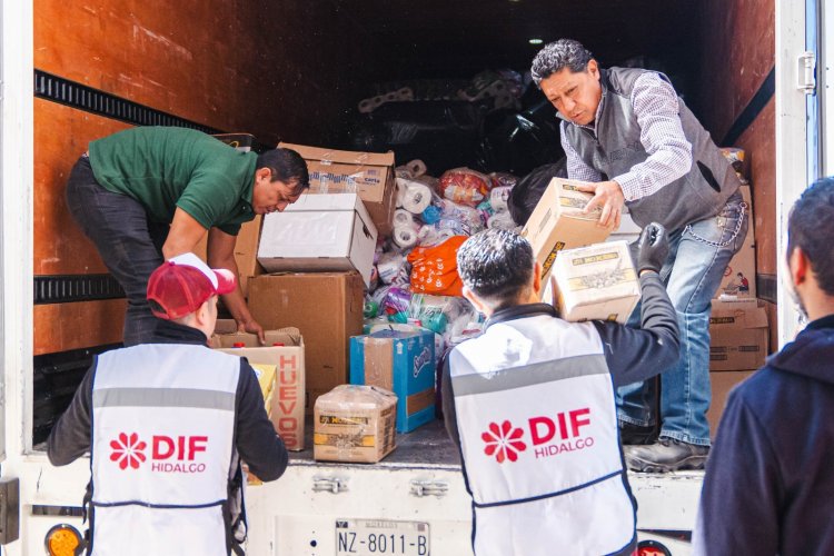 Casi, 29 toneladas de víveres a damnificados desde Morelos