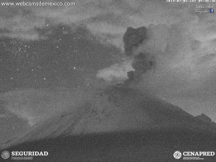 Reportan numerosas exhalaciones y explosiones en el Popo