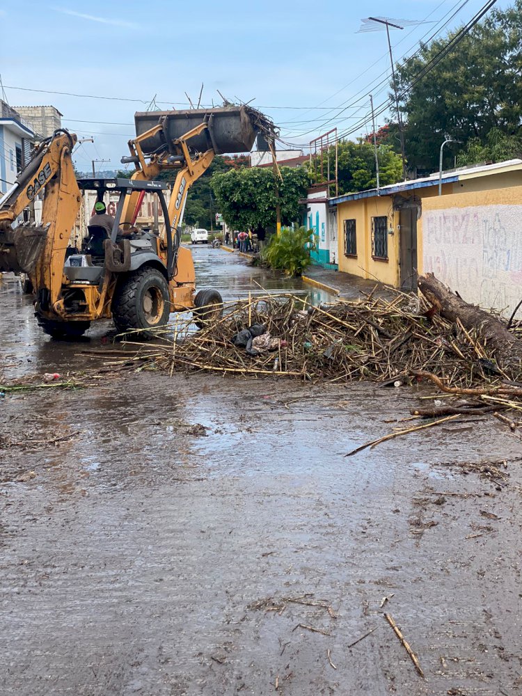 Se desbordó barranca Apanquetzalco y afectó domicilios en 9 colonias de Yautepec
